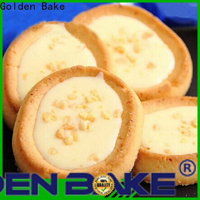 Biscoito dourado do biscoito que faz a fábrica da máquina para a produção do biscoito da galdéria do ovo