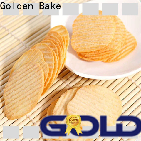 Biscoitos automáticos profissionais de cozes dourados que fazem a fábrica da máquina para a fabricação do biscoito da batata da forma de W
