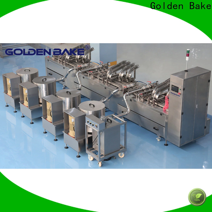 Golden Bake automatic chocolate covering machine factory for biscuit production line