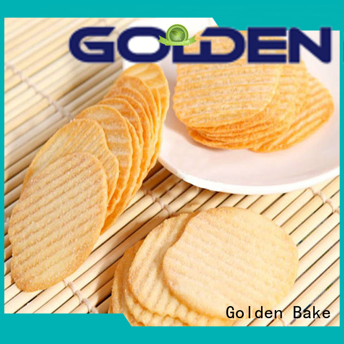 Golden Bake automatic biscuit making plant manufacturer for w-shape potato biscuit making