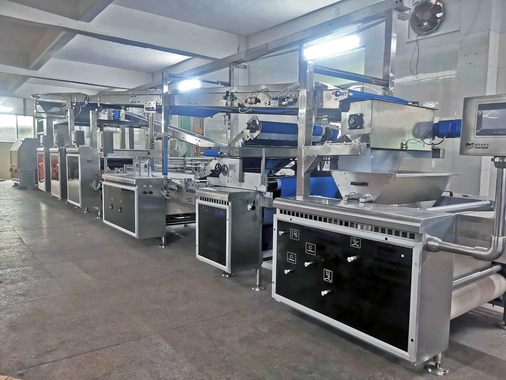 Soft dough overhead conveyor & kibbler soft biscuit production line
