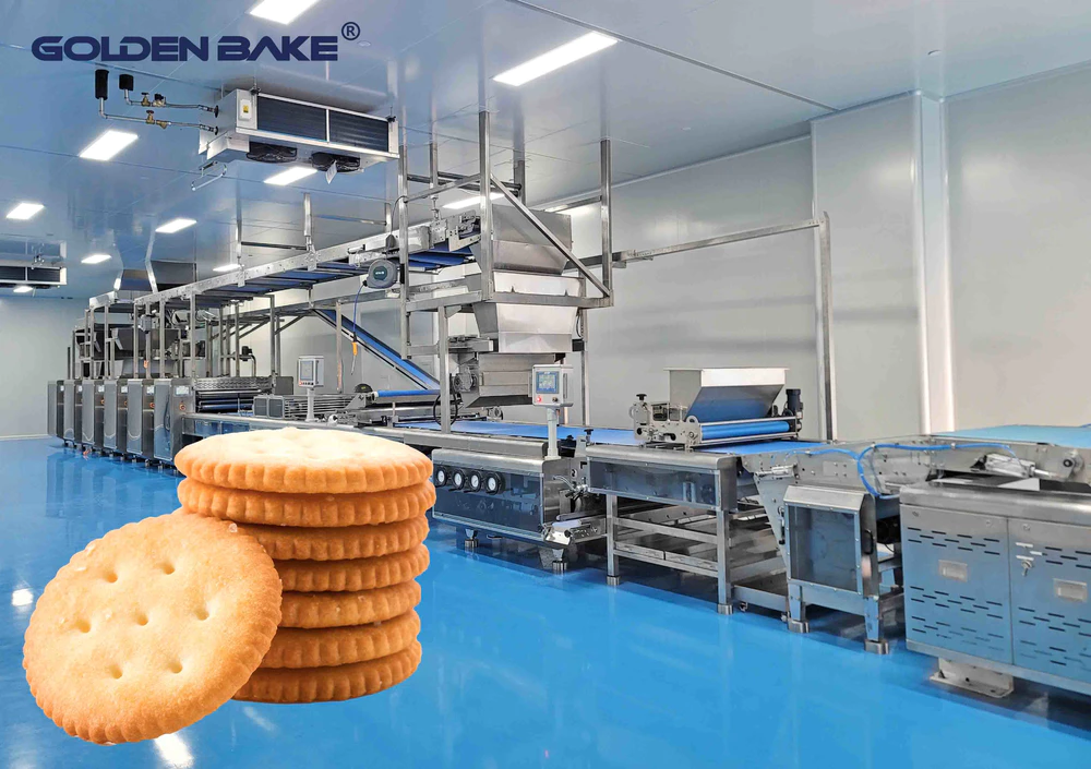 Golden Bake Automatic Ritz hard biscuit line cracker sandwich biscuit machine